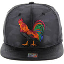 COCK EMBROIDERY CAMO NYLON SNAPBACK CAP