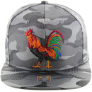 COCK EMBROIDERY CAMO NYLON SNAPBACK CAP