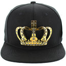 GOLD CROWN METAL DETAILING SNAPBACK CAP
