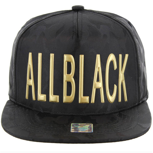 ALL BLACK GOLD HIGH FREQUENCY CAMO VISOR SNAPBACK CAP