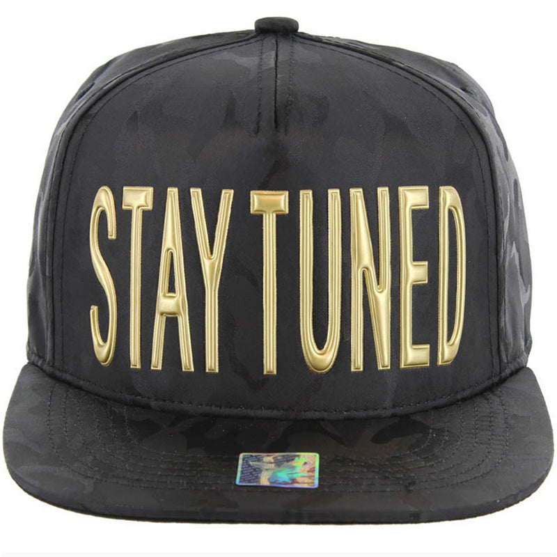 STAY TUNED GOLD HIGH FREQUENCY CAMO VISOR SNAPBACK CAP