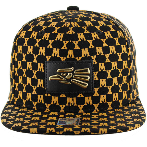 HECHO PU PATCH ALL OVER PATTERN VISOR SNAPBACK CAP