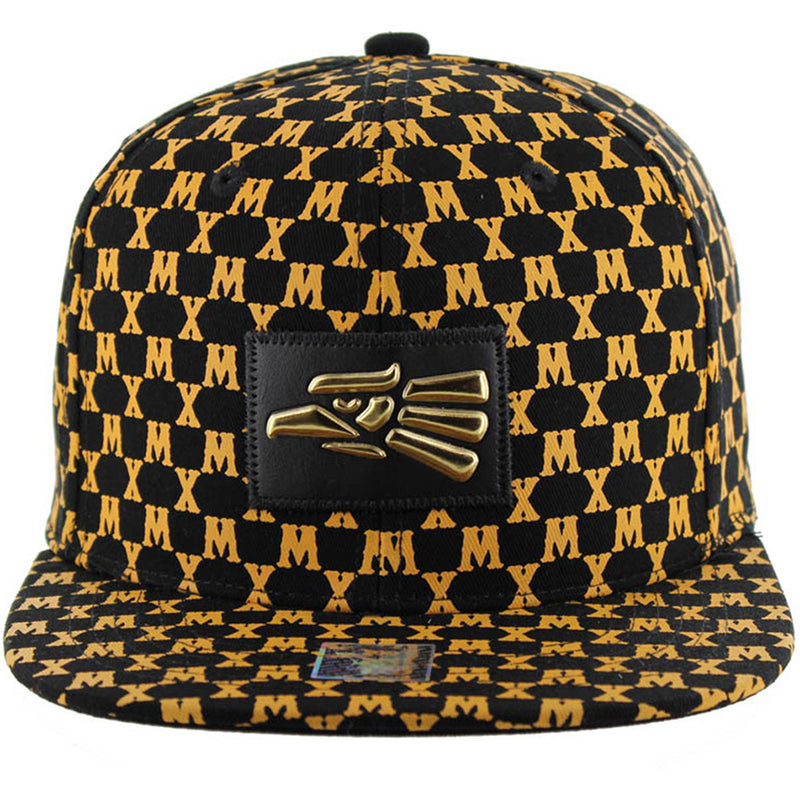 HECHO PU PATCH ALL OVER PATTERN VISOR SNAPBACK CAP