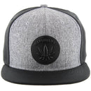 RUBBER PATCH DETAIL COTTON FLAT SNAPBACK CAP