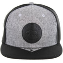 RUBBER PATCH DETAIL COTTON FLAT SNAPBACK CAP
