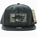 HECHO METAL PATCH DETAILING VISOR CARBON PU SNAPBACK CAP
