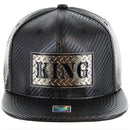 KING METAL PATCH DETAILING VISOR CARBON PU SNAPBACK CAP