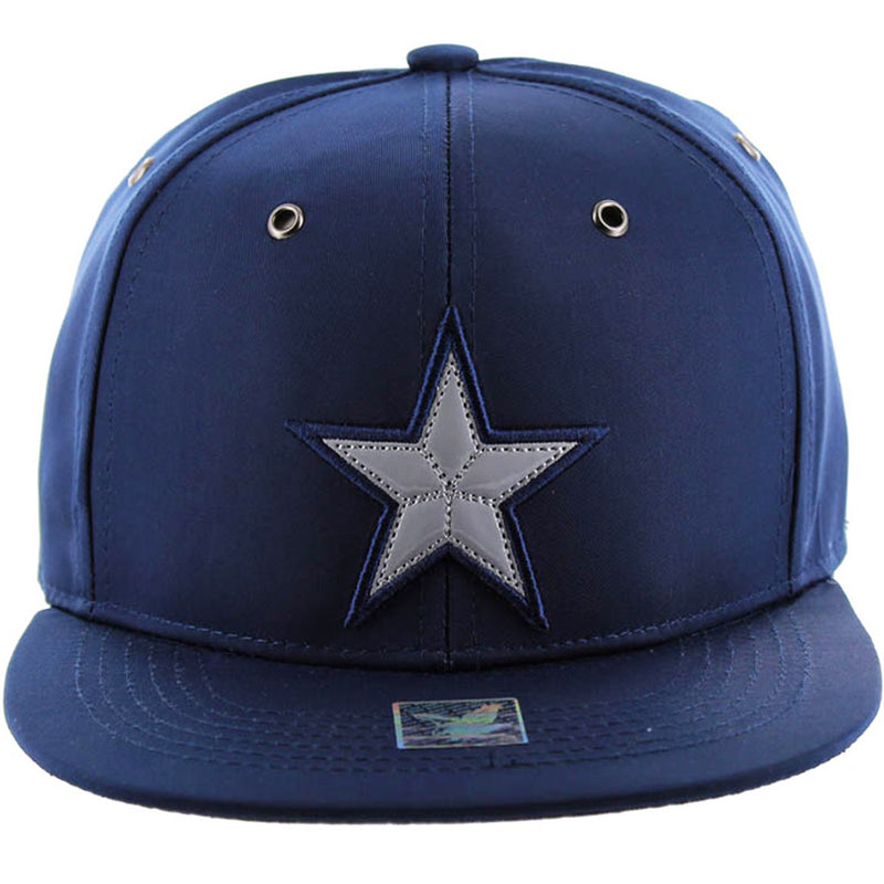 STAR WOVEN PATCH FRONT NYLON SNAPBACK CAP