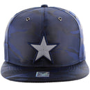 STAR WOVEN PATCH FRONT CAMO NYLON SNAPBACK CAP
