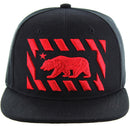CALI BEAR RUBBER PATCH DETAILING NYLON SNAPBACK CAP