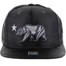 CALI BEAR EMBROIDERY CAMO NYLON SNAPBACK CAP