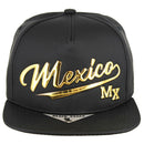 GOLD PATCH DETAILING MATT PU SNAPBACK CAP
