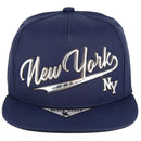 GOLD PATCH DETAILING MATT PU SNAPBACK CAP