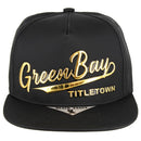 GOLD PATCH DETAILING MATT PU SNAPBACK CAP