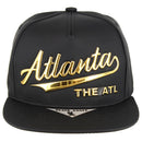 GOLD PATCH DETAILING MATT PU SNAPBACK CAP