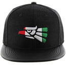 HECHO EMBROIDERY DETAILING PU 6-PANEL SNAPBACK CAP