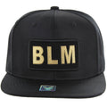 BLM BOLD LETTER PATCHED NYLON SIX PANEL SNAPBACK CAP