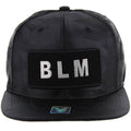 BLM BOLD LETTER PATCHED NYLON SIX PANEL SNAPBACK CAP