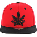 MARIJUANA EMBROIDERY 6-PANEL FRONT SNAPBACK CAP