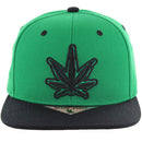 MARIJUANA EMBROIDERY 6-PANEL FRONT SNAPBACK CAP