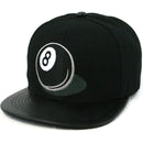 8 BALL DETAIL PU VISOR SNAPBACK CAP