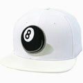 8 BALL DETAIL PU VISOR SNAPBACK CAP