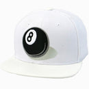 8 BALL DETAIL PU VISOR SNAPBACK CAP