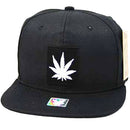 MARIJUANA RUBBER PATCH DETAIL COTTON SNAPBACK CAP