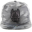 PITBULL EMBROIDERY CAMO NYLON SNAPBACK CAP