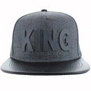KING PATCH DETAIL PU VISOR SNAPBACK CAP