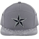 STAR 3D EMBROIDERY BANDANA PRINT VISOR SNAPBACK CAP