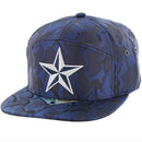 STAR EMBROIDERY 7-PANEL CAMO VISOR SNAPBACK CAP