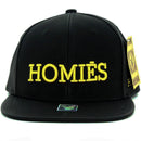 HOMIES EMBROIDERY DETAIL PU SNAPBACK CAP