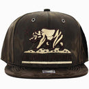 CALI BEAR CAMO EMBROIDERY VISOR SNAPBACK CAP