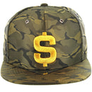 $ SIGN CAMO EMBROIDERY VISOR SNAPBACK CAP