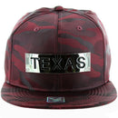 TEXAS METAL PATCH DETAILING CAMO NYLON SNAPBACK CAP