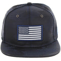 USA FLAG EMBROIDERY CAMO NYLON SNAPBACK CAP