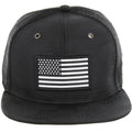 USA FLAG EMBROIDERY CAMO NYLON SNAPBACK CAP