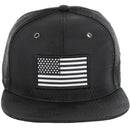 USA FLAG EMBROIDERY CAMO NYLON SNAPBACK CAP