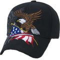 USA EAGLE EMBROIDERY CURVED SNAPBACK VELCRO CAP