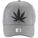 MARIJUANA EMBROIDERY CURVED SNAPBACK BALL CAP
