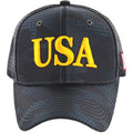 USA EMBROIDERY CAMO NYLON CURVED SNAPBACK BALL CAP
